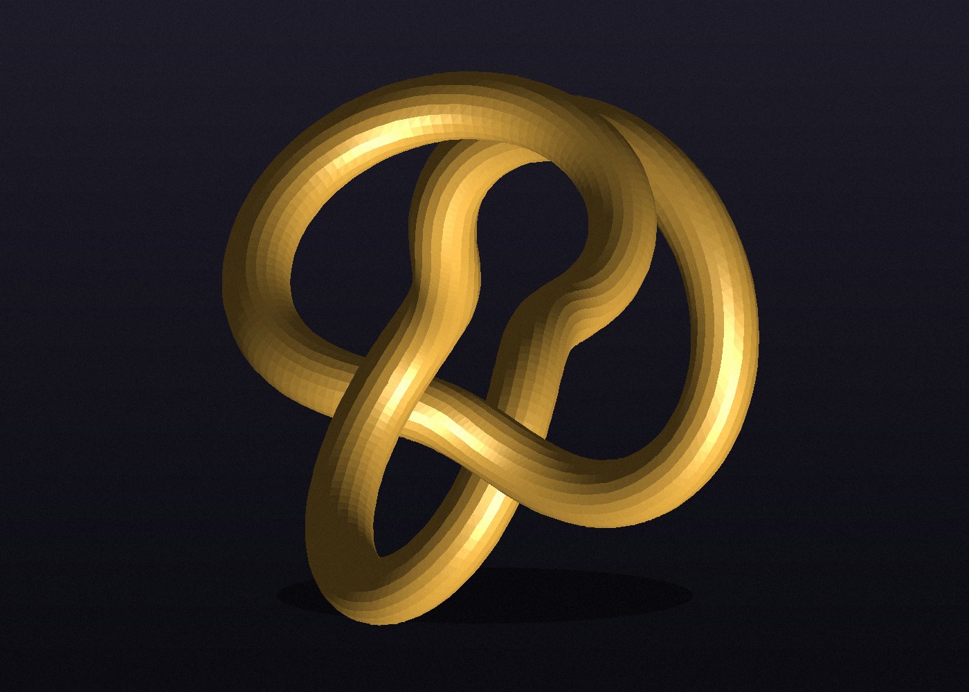 Düğüm (2,3) — altın torus
